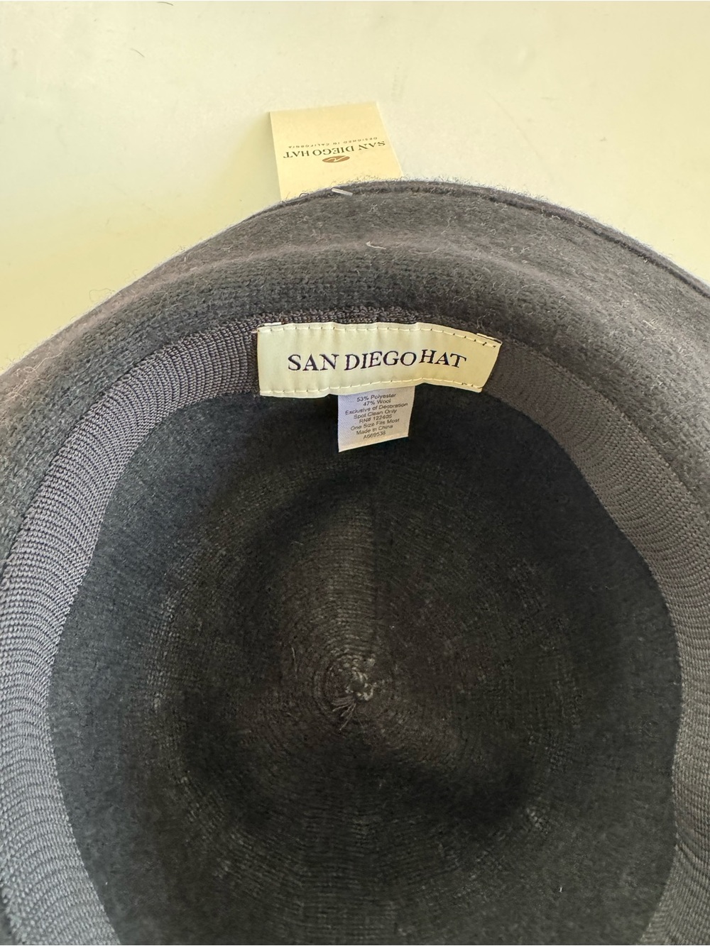 San Diego Hat Company Black Wool blend Wide-Brim Cloche Hat - Picture 6 of 6